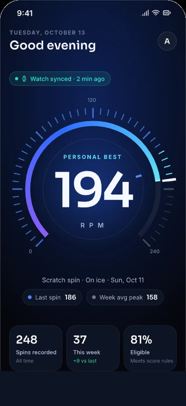 SpinRPM home screen