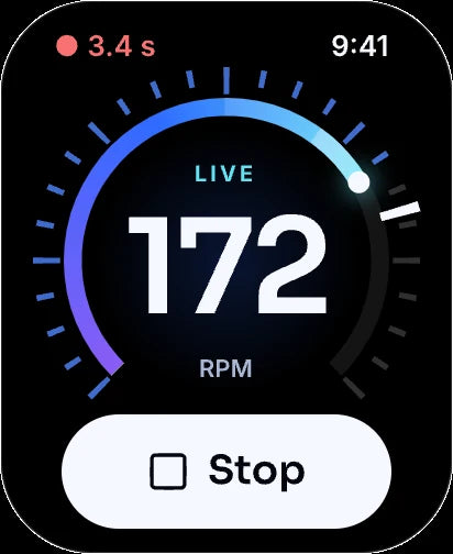 SpinRPM live RPM on Apple Watch