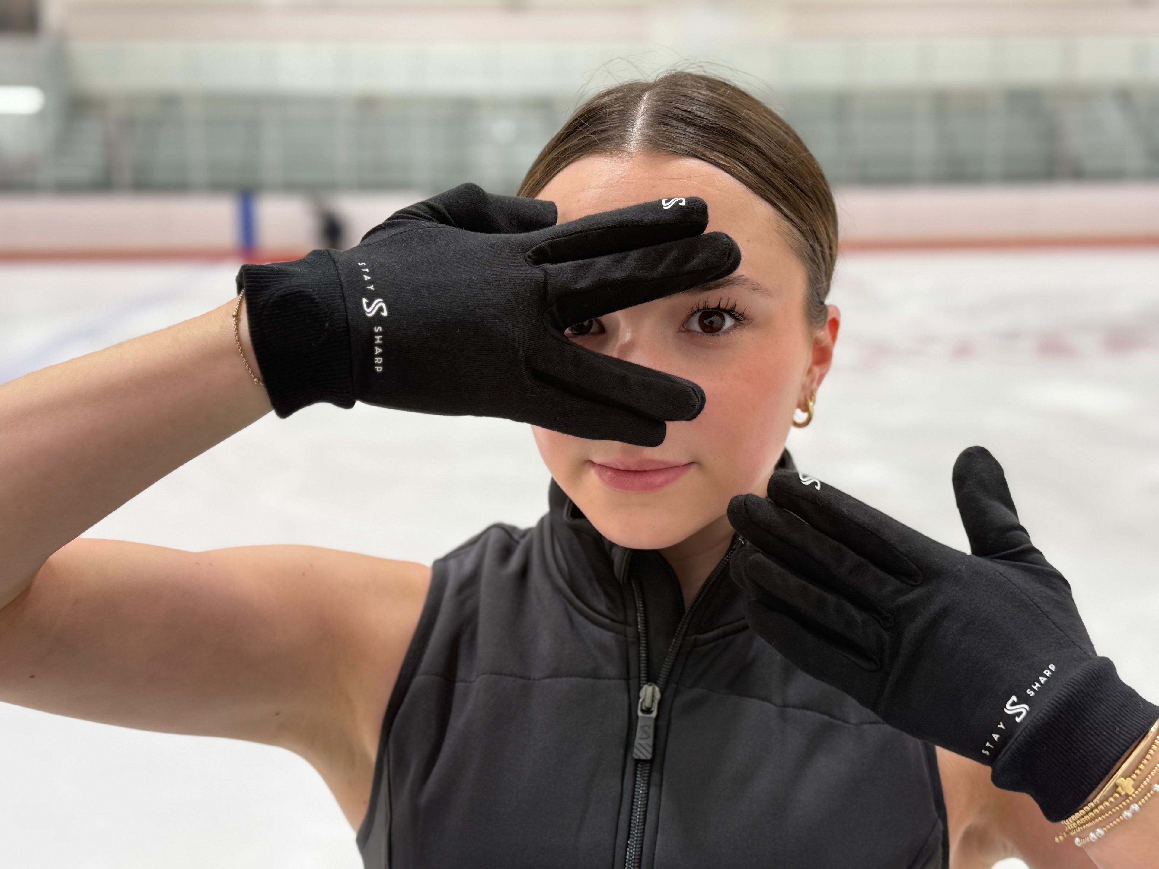 Stay Sharp Sparks™ RinkMusic-Enabled Figure Skating Gloves
