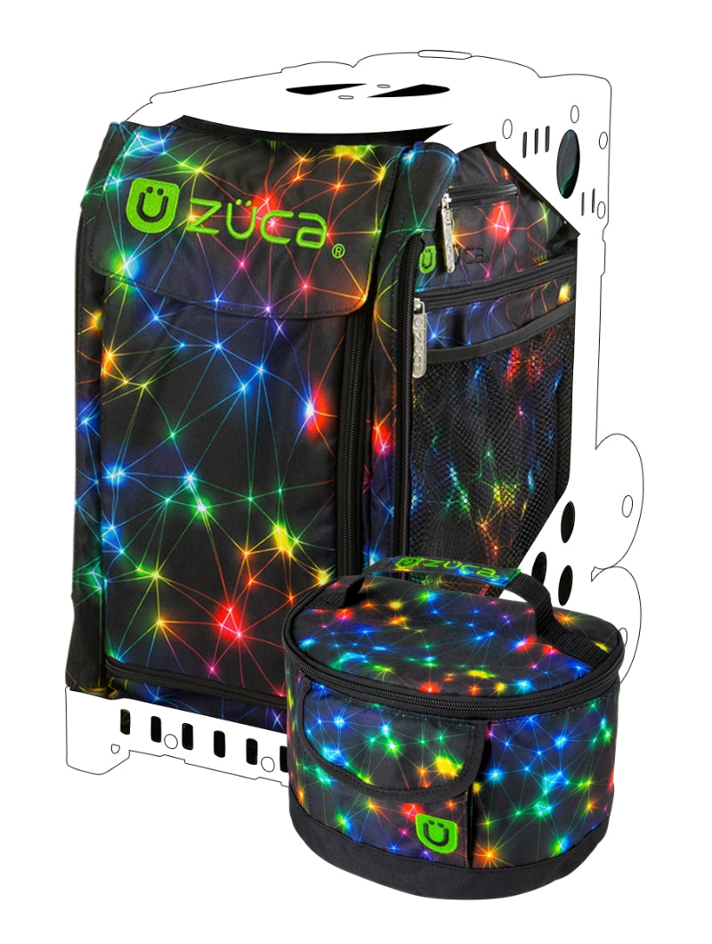 ZÜCA Neon Spark Sport Rolling Bag + Lunchbox