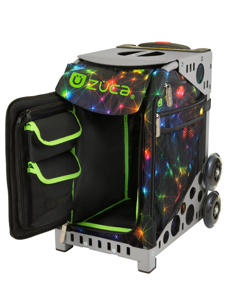 ZÜCA Neon Spark Sport Rolling Bag + Lunchbox