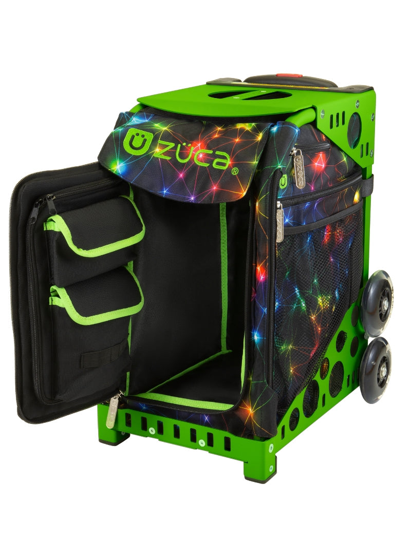 ZÜCA Neon Spark Sport Rolling Bag + Lunchbox