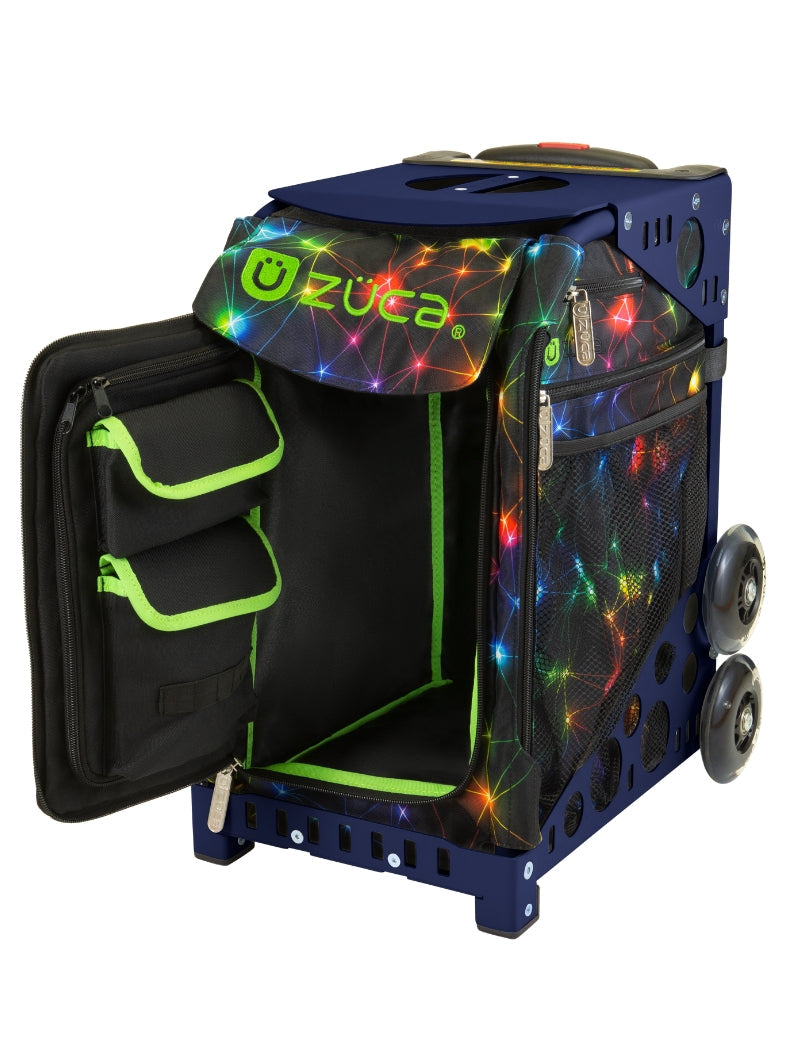 ZÜCA Neon Spark Sport Rolling Bag + Lunchbox