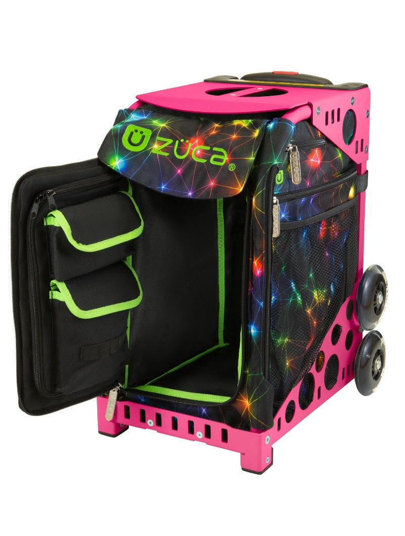 ZÜCA Neon Spark Sport Rolling Bag + Lunchbox