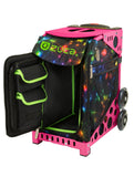 ZÜCA Neon Spark Sport Rolling Bag + Lunchbox
