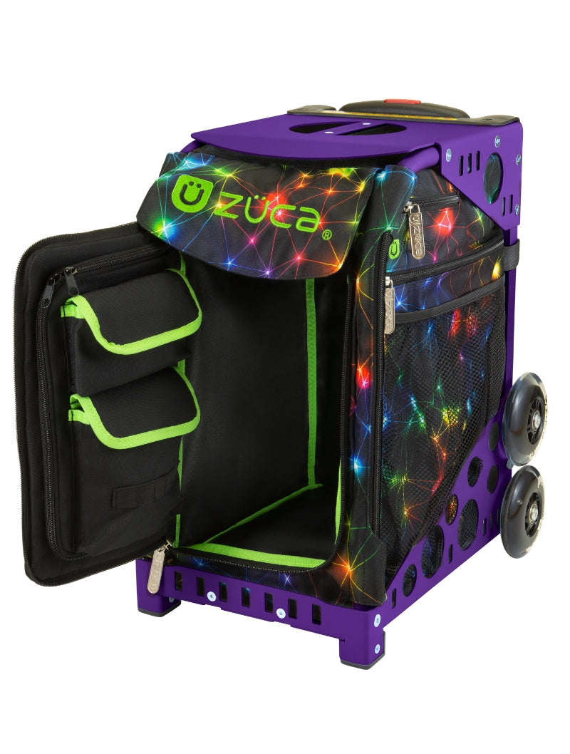 ZÜCA Neon Spark Sport Rolling Bag + Lunchbox