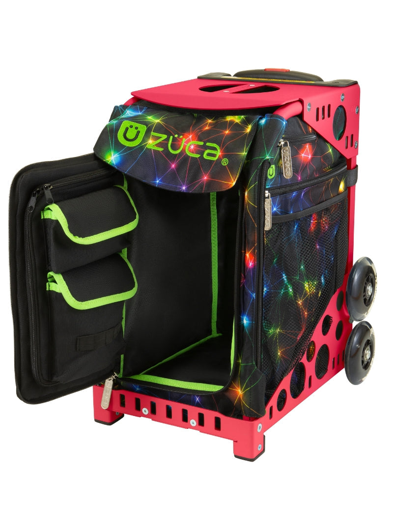 ZÜCA Neon Spark Sport Rolling Bag + Lunchbox