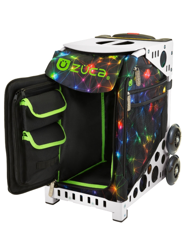 ZÜCA Neon Spark Sport Rolling Bag + Lunchbox