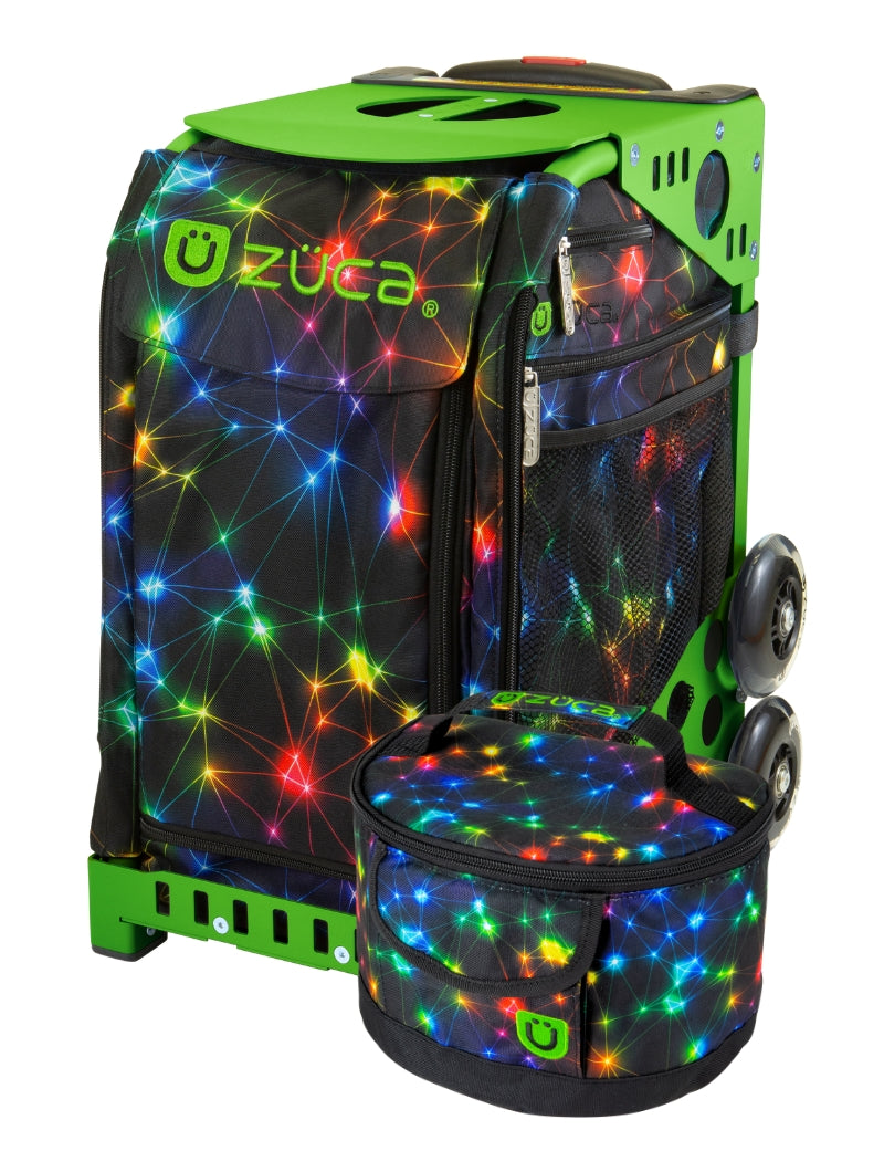 ZÜCA Neon Spark Sport Rolling Bag + Lunchbox