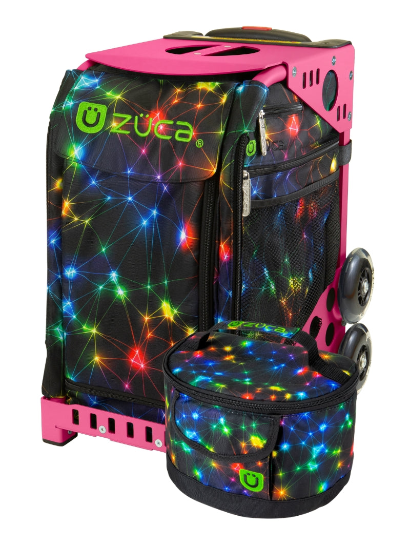 ZÜCA Neon Spark Sport Rolling Bag + Lunchbox