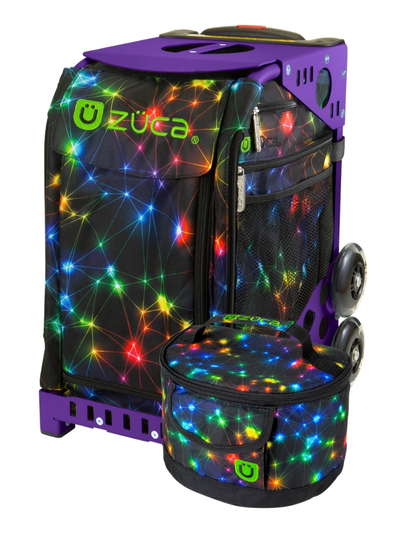 ZÜCA Neon Spark Sport Rolling Bag + Lunchbox