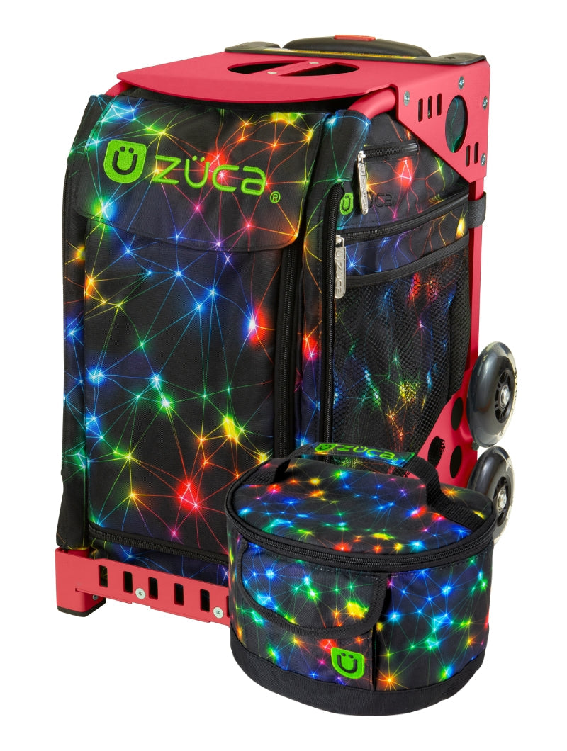 ZÜCA Neon Spark Sport Rolling Bag + Lunchbox