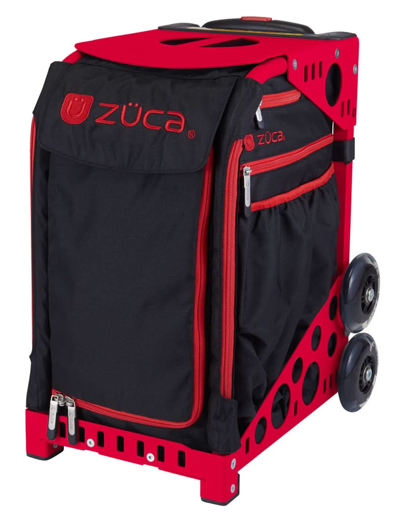ZÜCA Sport XO Black-Red Rolling Bag