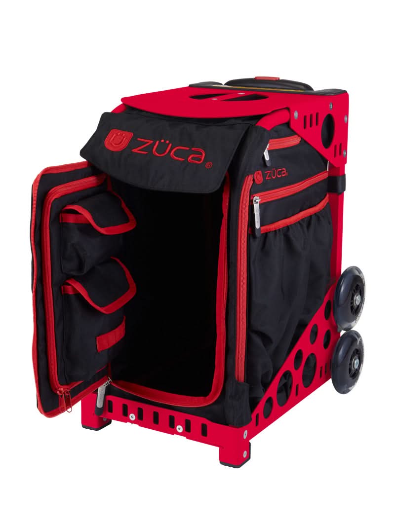 ZÜCA Sport XO Black-Red Rolling Bag