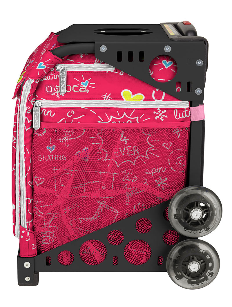 ZÜCA Pink SK8 Sport Rolling Bag (Figure Skating)