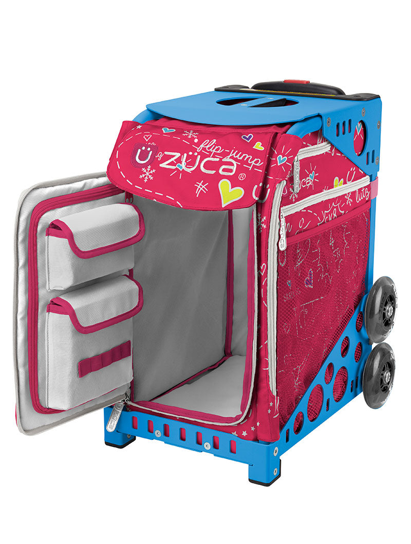 ZÜCA Pink SK8 Sport Rolling Bag (Figure Skating)