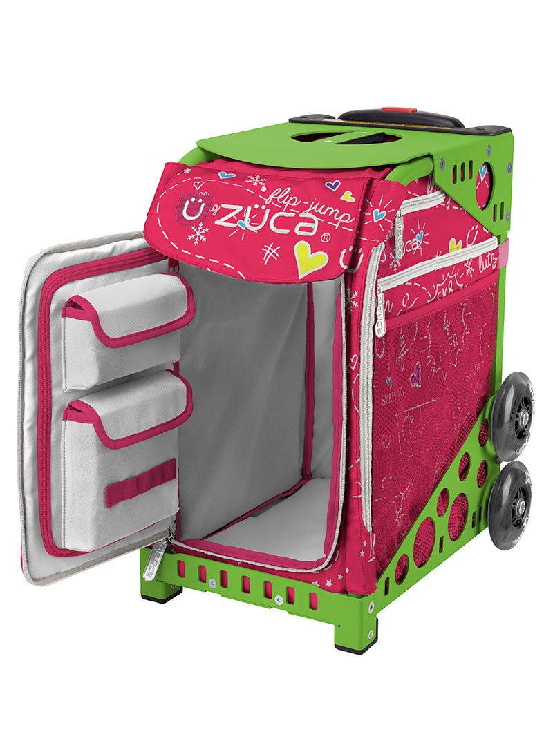 ZÜCA Pink SK8 Sport Rolling Bag (Figure Skating)