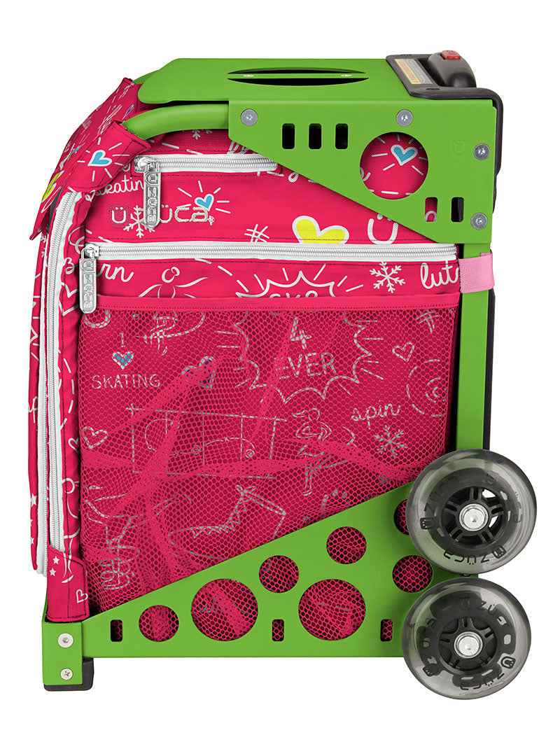 ZÜCA Pink SK8 Sport Rolling Bag (Figure Skating)
