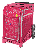ZÜCA Pink SK8 Sport Rolling Bag (Figure Skating)