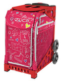 ZÜCA Pink SK8 Sport Rolling Bag (Figure Skating)