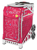 ZÜCA Pink SK8 Sport Rolling Bag (Figure Skating)