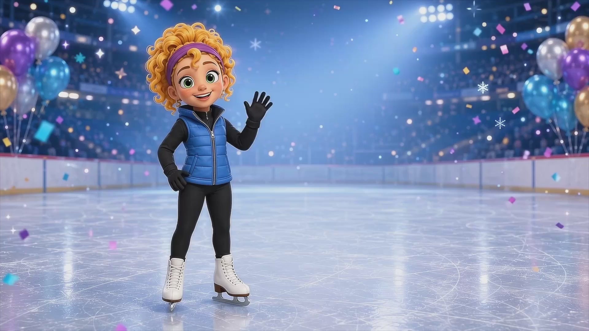 Sample personalized SkateQuest birthday message from Luna and Hopper for Sophie