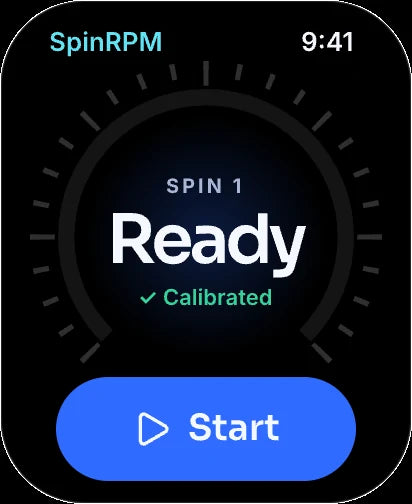 SpinRPM Watch Ready screen